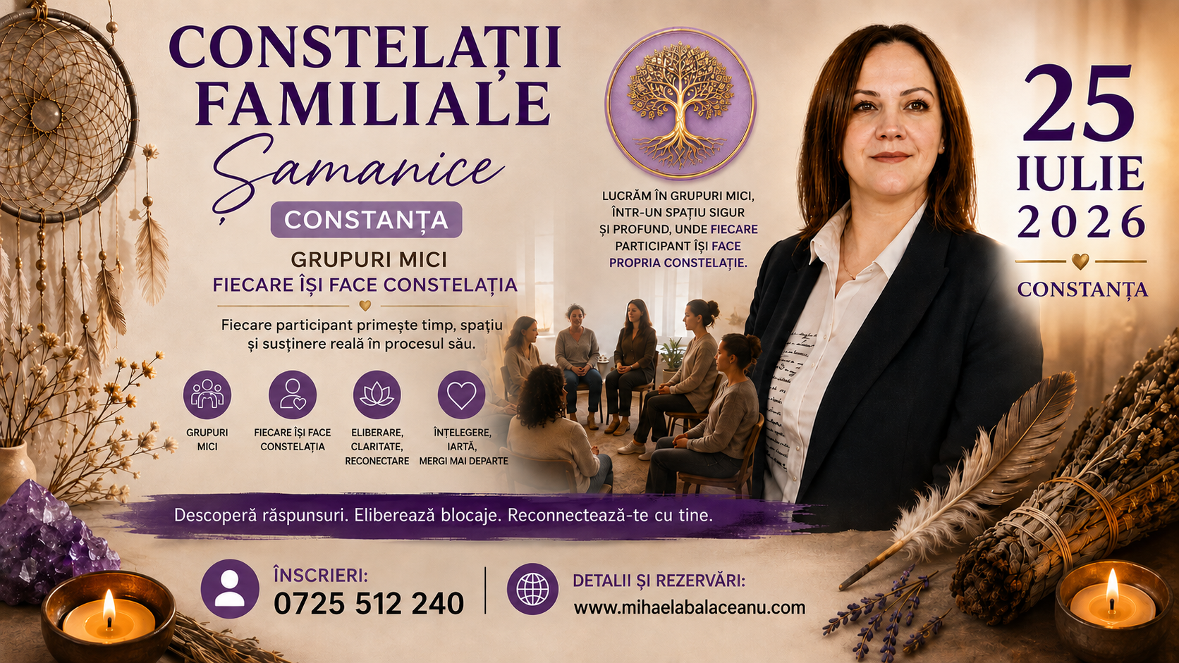 CONSTELAȚII FAMILIALE ȘAMANICE – CONSTANȚA- Sambata 25 iulie 2026