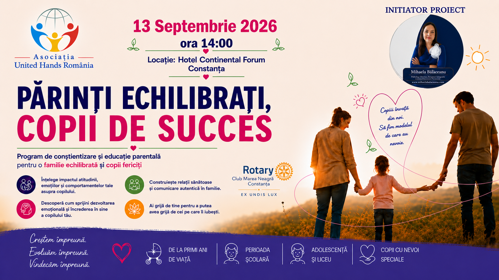Workshop gratuit Parinti Echilibrati - Copii de Succes